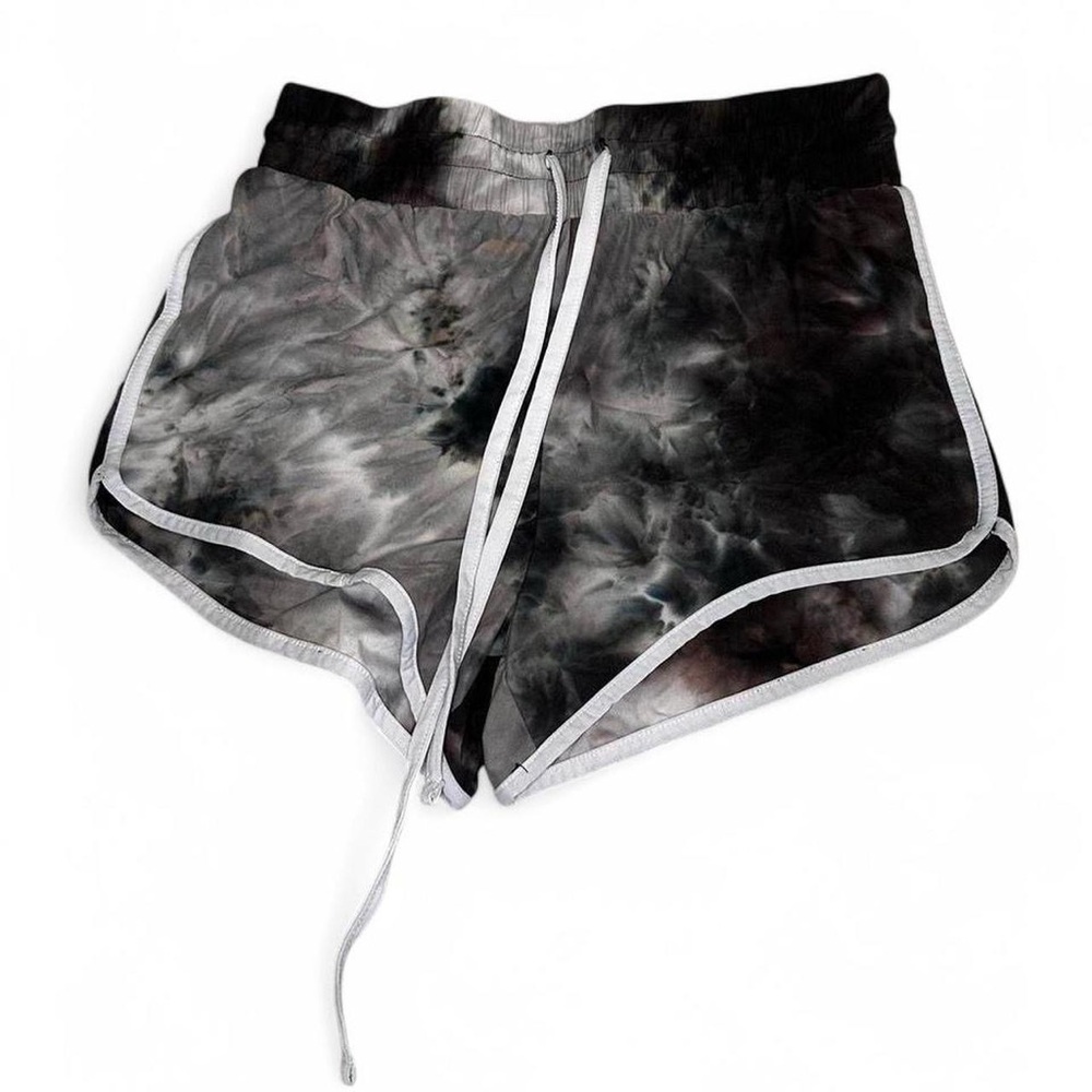 Stylish Black Tie-Dye Women's Shorts